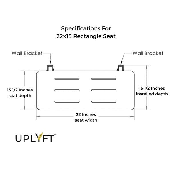 CSI Bathware Uplyft Rectangle Wall Mount Shower Seat Wayfair